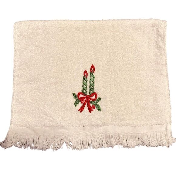 Six vintage Holiday theme guest towels - Christmas and Valentines, - Picture 3 of 15